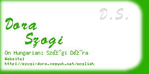 dora szogi business card